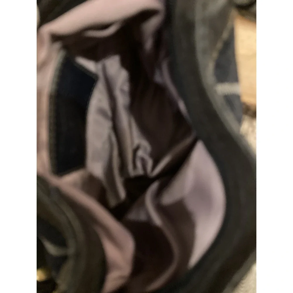 Coach Zoe Mini Blue Denim Signature Jacquard Black‎ Leather Shoulder Bag 41860 - Picture 7 of 11